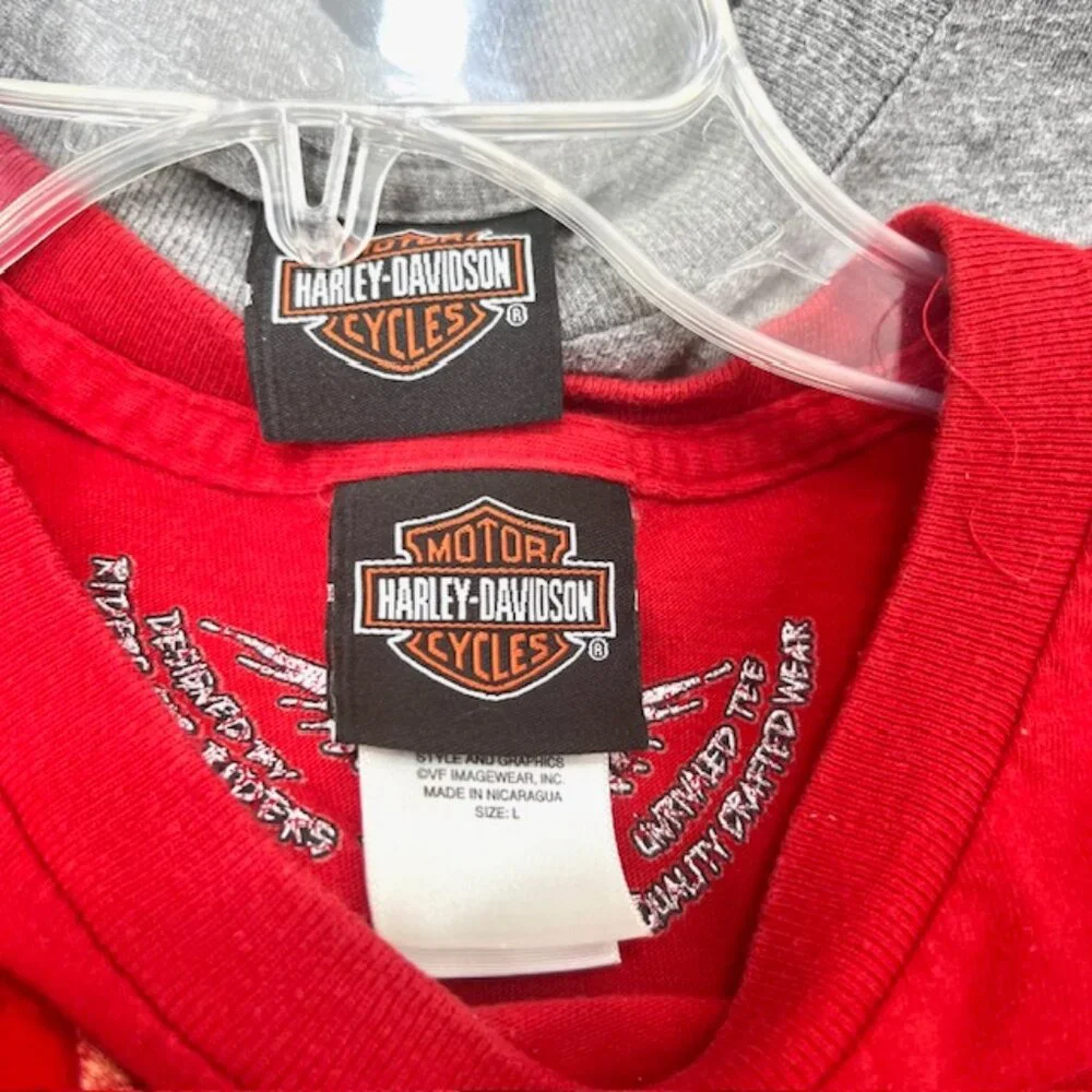 Collection Harley-Davidson 18 x9x11 Duffel Shoulder Bag Travel Gym+2 Lg T-Shirt - Picture 8 of 11